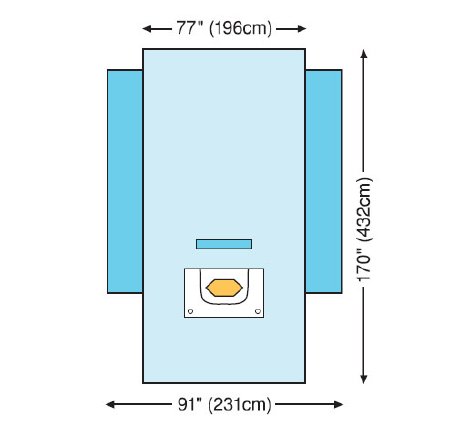 3M Steri-Drape - Neurology Drape Craniotomy Drape 91 W X 71 W X 170 L Inch Sterile - 6687