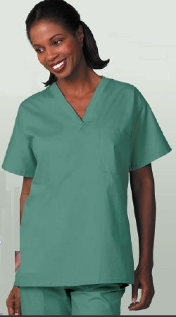 Fashion Seal Uniforms Scrub Shirt Medium Navy Blue 1 Pocket Short Set-In Sleeves Unisex - 6785