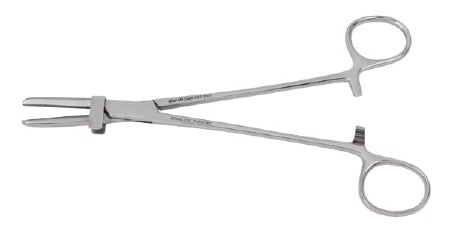 Vantage - Tube Occluding Forceps U.S. 7-1/2 Inch Length Floor Grade Stainless Steel NonSterile Ratchet Lock Finger Ring Handle Straight Serrated Jaws with Guard - V97-591