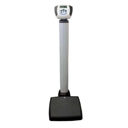 Health O Meter - Floor Scale Digital LCD Display 600 lbs./272 kg Capacity Gray AC Adapter / Battery Operated - 599KL