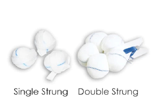 American White Cross First Aid - Surgical Tonsil Sponge Double Strung 7/8 Inch 5 Count Card Sterile - 10604