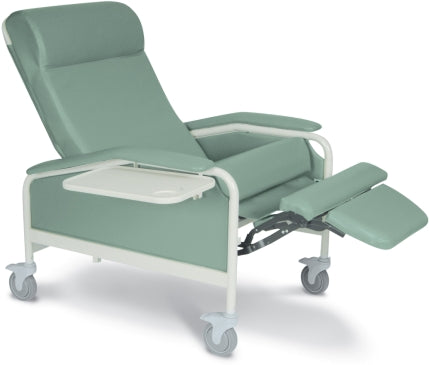 Winco Care Cliner Chair Recliner Moss Green Steel Casters Steel Casters - 6541-04
