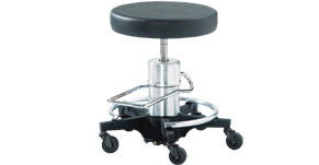 540 Series - Exam Stool Backless Hydraulic Height Adjustment 5 Casters Black - 540