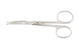 Miltex - Eye Scissors 4 Inch Length OR Grade German Stainless Steel NonSterile Finger Ring Handle Curved Blade Blunt Tip / Blunt Tip - 18-1432