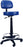 Winco Lab Stool Backrest Gas Lift, Fingertip Adjustment 5 2 Inch Dual Wheel Casters Taupe - 4380-03