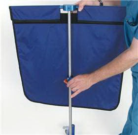 Alimed Rolling Radiation Shield 23-1/2 X 24 Inch, Royal Blue, Aluminum, Steel - 932527