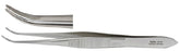 Miltex Miltex Dressing Forceps Bracken-Iris 4 Inch OR Grade Stainless Steel (German) NonSterile NonLocking Thumb Handle Curved Serrated Tips - 18-794