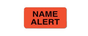 Carstens Barkley Pre-Printed Label Advisory Label Name Alert Pink 3/4 X 1-1/2 Inch - 1646-41