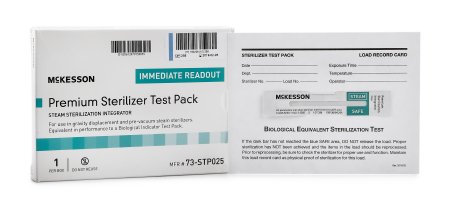McKesson McKesson Sterilization Chemical Integrator Pack Steam - 73-ST ...