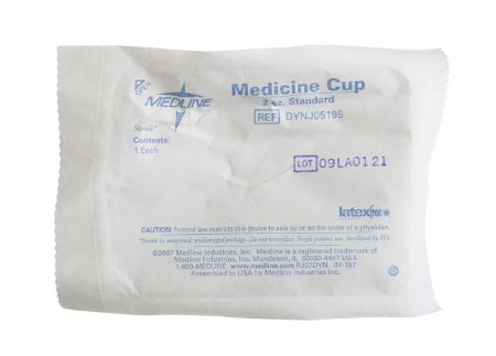 Medline - Graduated Medicine Cup 2 oz. Clear Plastic Disposable - DYNJ05195