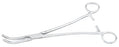 Miltex Obstetrical Forceps 9-1/2 Inch Surgical Grade Stainless Steel NonSterile Ratchet Lock Finger Ring Handle Curved Serrated Tip - 30-1906