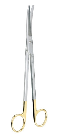 Miltex Miltex Carb-N-Sert Parametrium Scissors Z-Type 9 Inch Length OR Grade Stainless Steel (German) / Tungsten Carbide NonSterile Finger Ring Handle Slightly Curved Blade Blunt/Blunt - 30-2101TC