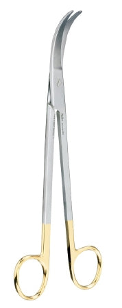 Miltex Miltex Carb-N-Sert Parametrium Scissors Z-Type 9 Inch Length OR Grade Stainless Steel (German) / Tungsten Carbide NonSterile Finger Ring Handle Fully Curved Blade Blunt/Blunt - 30-2103TC
