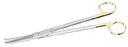 Miltex Miltex Carb-N-Sert Parametrium Scissors Z-Type 12 Inch Length OR Grade Stainless Steel (German) / Tungsten Carbide NonSterile Finger Ring Handle Slightly Curved Blade Blunt/Blunt - 30-2109TC
