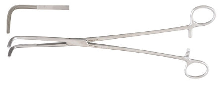 Miltex Miltex Hemostatic Forceps Mixter 11 Inch OR Grade Stainless Steel (German) NonSterile Ratchet Lock Finger Ring Handle Angled Serrated Tip - 25-814