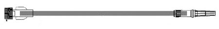 ICU Medical Extension Set 20 Inch Tubing Without Port 2.6 mL Priming Volume DEHP-Free - B1065