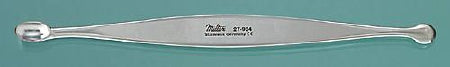 Miltex Miltex Bone Curette Volkmann 6-1/2 Inch Length Double-ended Handle 8 X 14 mm Tip / 10 mm Tip Oval Cup Tip / Round Cup Tip - 27-926