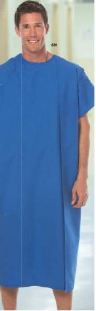 Fashion Seal Uniforms Patient Exam Gown One Size Fits Most Adult Blueberry - 630-NS