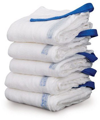 Medical Action Industries - Surgical Laparotomy Sponge X-Ray Detectable Cotton 18 X 18 Inch 5 Count Pouch Sterile - 450