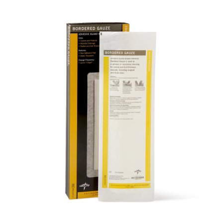 Medline - Adhesive Dressing 4 X 14 Inch Nonwoven Rectangle White Sterile - MSC32414
