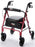 Apex-Carex 4 Wheel Rollator Carex Red Folding Aluminum Frame - FGA22200 0000
