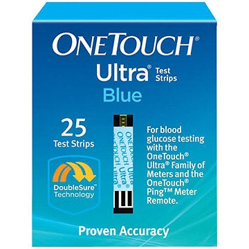 LifeScan OneTouch Ultra 2 Blood Glucose Test Strips 25 Test Strips per Box - 353885994255