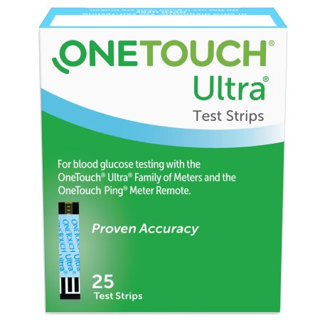 OneTouch Ultra 2 - Blood Glucose Test Strips 25 Strips per Box For OneTouch Ultra Blood Glucose Meter - 020994