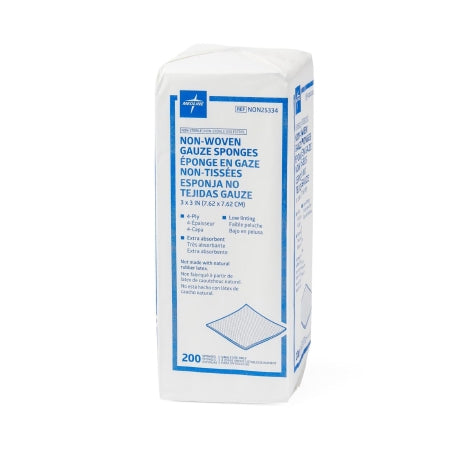 Avant Gauze - Nonwoven Sponge Polyester / Rayon 4-Ply 3 X 3 Inch Square NonSterile - Medline - NON25334