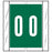 Tabbies - Pre-Printed Label Chart Tab Green 0 | 0 White Numeric 1-2/3 Inch - 12500