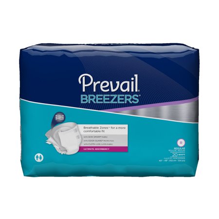 First Quality Prevail Breezers Adult Incontinent Brief Tab Closure Regular Disposable Heavy Absorbency - PVB-016/1