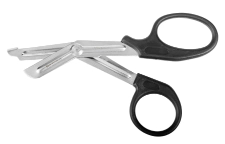 Medline - Bandage Scissors Universal 6 Inch Length Stainless Steel / Plastic Finger Ring Handle Angled Blunt Tip / Blunt Tip - MDS0895015