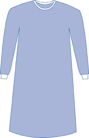 Eclipse - Non-Reinforced Surgical Gown with Towel Small Blue Sterile AAMI Level 2 Disposable - DYNJP2005