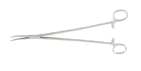 Miltex - Hemostatic Forceps Mixter 11 Inch Length OR Grade German Stainless Steel NonSterile Ratchet Lock Finger Ring Handle Curved Serrated Tip - 25-821