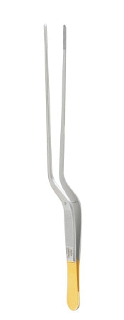 Miltex - Dressing Forceps Adson 8-1/4 Inch Length OR Grade German Stainless Steel / Tungsten Carbide NonSterile NonLocking Bayonet Handle Straight Serrated Jaws - 6-198TC