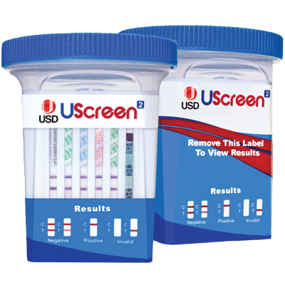 Alere Toxicology UScreen² Drugs of Abuse Test 5-Drug Panel with Adulterants AMP, COC, mAMP/MET, OPI, THC (CR, OX, SG) Urine Sample FDA 510(k) Cleared 25 Tests - USSCUPA-5