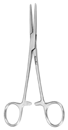 MeisterHand - Hemostatic Forceps Crile 6-1/4 Inch Length Surgical Grade German Stainless Steel NonSterile Ratchet Lock Finger Ring Handle Straight Serrated Tips - MH7-46