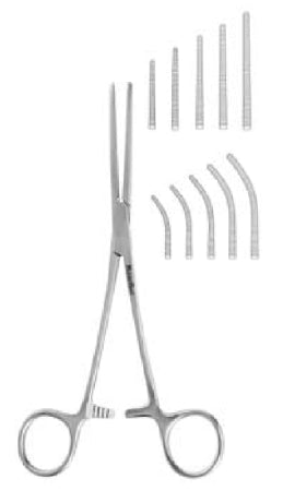 MeisterHand - Hemostatic Forceps Rochester-Pean 6-1/4 Inch Length Surgical Grade German Stainless Steel NonSterile Ratchet Lock Finger Ring Handle Straight Serrated Tips - MH7-120
