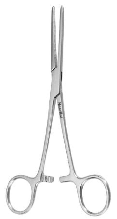 MeisterHand - Hemostatic Forceps Rochester-Carmalt 6-1/4 Inch Length Surgical Grade German Stainless Steel NonSterile Ratchet Lock Finger Ring Handle Straight Serrated Tips - MH7-170