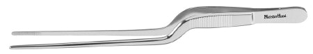 MeisterHand - Dressing Forceps Gruenwald-Jansen 6-1/2 Inch Length Surgical Grade German Stainless Steel NonSterile NonLocking Bayonet Handle Straight Serrated Tips - MH6-197