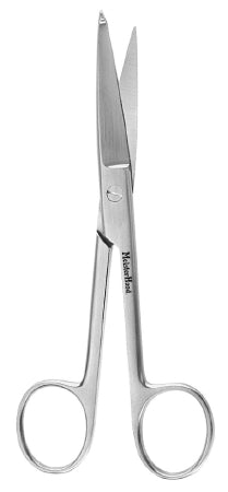 MeisterHand - Bandage Scissors Knowles 5-1/2 Inch Length Surgical Grade Stainless Steel NonSterile Finger Ring Handle Straight Sharp Tip / Blunt Tip - MH5-560