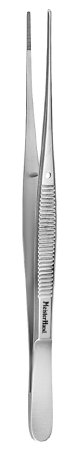 MeisterHand - Tissue Forceps Bishop-Harmon 3-3/8 Inch Length OR Grade Stainless Steel NonSterile NonLocking Fenestrated Thumb Handle Straight 1 X 2 Teeth - 3.212
