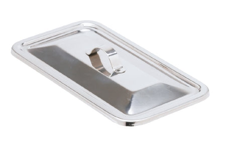 Miltex Dome Catheter Cover 8-31/32 L X 5-5/32 W X 7/16 H Inch, Stainless Steel, Lid - 3-940