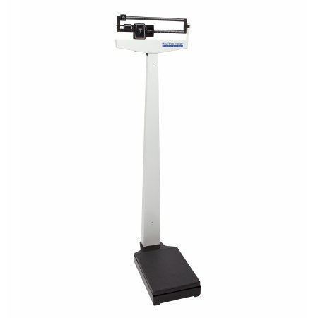 Health O Meter - Column Scale with Height Rod Balance Beam Display 390 lbs./ 180 kg Capacity Black / White Analog - 400KL