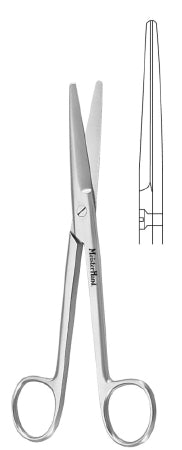 MeisterHand - Dissecting Scissors Mayo 6-3/4 Inch Length Surgical Grade Stainless Steel NonSterile Finger Ring Handle Straight Blunt Tip / Blunt Tip - MH5-124