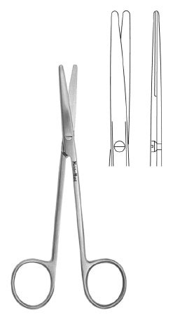 Miltex MeisterHand Dissecting Scissors Metzenbaum 5-1/2 Inch Length Surgical Grade Stainless Steel NonSterile Finger Ring Handle Straight Blunt/Blunt - H5-179