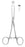 MeisterHand - Tissue Forceps Allis 6 Inch Length Surgical Grade German Stainless Steel NonSterile Ratchet Lock Finger Ring Handle Straight 5 X 6 Teeth - MH16-8