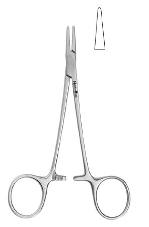 Miltex MeisterHand Needle Holder 5 Inch Straight, Delicate, Smooth Jaw Finger Ring Handle - H8-6