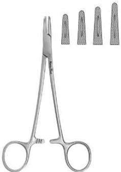Miltex MeisterHand Needle Holder 7 Inch Serrated Jaws Finger Ring Handle - H8-46TC