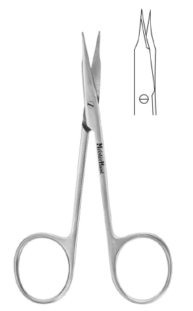Miltex MeisterHand Tenotomy Scissors Stevens 4-1/8 Inch Length Surgical Grade Stainless Steel NonSterile Finger Ring Handle Straight Sharp/Sharp - H18-1460
