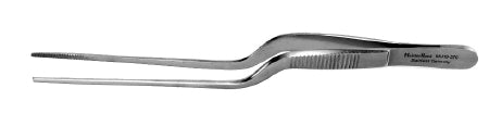 Miltex MeisterHand Dressing Forceps Lucae 5-1/2 Inch Surgical Grade Stainless Steel (German) NonSterile NonLocking Bayonet Handle Straight Serrated Tips - H19-370